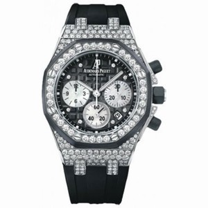 Audemars Piguet Royal Oak Offshore Chronograph Black Dial Diamond Ladies Watch 26092CKZZD002CA01