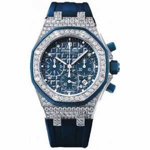 Audemars Piguet Royal Oak Offshore Chronograph Blue Dial Diamond Ladies Watch 26092CKZZD021CA01