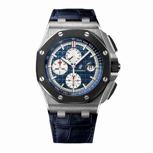 Audemars Piguet Royal Oak Offshore Chronograph Blue Dial Leather Men's Watch 26401PO.00.A018CR.01