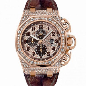 Audemars Piguet Royal Oak Offshore Diamond Pave Dial Automatic Men's Chronograph Watch 26215OR.ZZ.A801CR.01