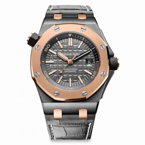Audemars Piguet Royal Oak Offshore Diver QE II Slate Grey Dial Automatic Men's 18 Carat Pink Gold Watch 15709TR.OO.A005CR.01