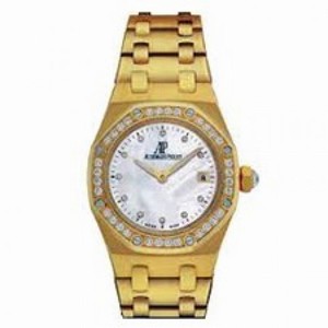 Audemars Piguet Royal Oak Offshore Mother of Pearl Dial 18kt Yellow Gold Ladies Watch 67151BAZZ1108BA05
