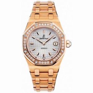 Audemars Piguet Royal Oak Silver Dial 18kt Rose Gold Ladies Watch 77321ORZZ1230OR01