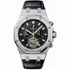 Audemars Piguet Royal Oak Tourbillion Black Dial Chronograph Men's Watch 25977ST.OO.D002CR.01