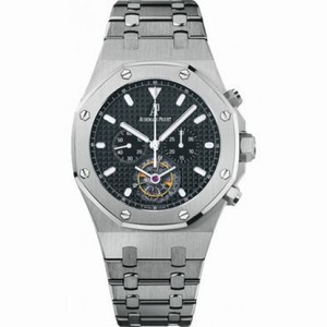 Audemars Piguet Royal Oak Tourbillion Chronograph Black Dial Steel Men's Watch 25977STOO1205ST02