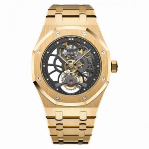 Audemars Piguet Royal Oak Tourbillion Extra- Thin Slate Grey Skeleton Dial 18 Carat Yellow Gold Men's Watch 26513BA.OO.1220BA.01