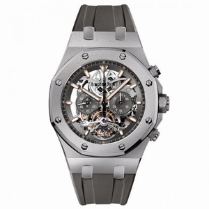 Audemars Piguet Royal Oak Tourbillion Slate Grey Skeleton Dial Automatic Men's Watch 26347TI.GG.D004CA.01