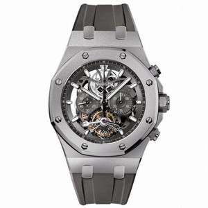 Audemars Piguet Royal Oak Tourbillion Slate Grey Skeleton Dial Automatic Men's Watch 26347TI.GG.D004CA.02