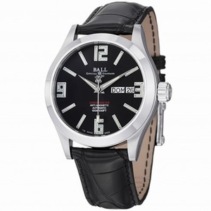 Ball Engineer Automatic Black Dial Leather Men's Watch NM1022C-LCAJ-BK