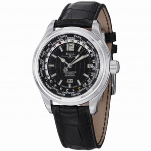 Ball Trainmaster World Time Automatic Black Dial Men's Watch GM1020D-L1FCAJB