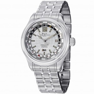 Ball Trainmaster World Time Automatic Silver Dial Men's Watch GM1020D-S1CAJ-S