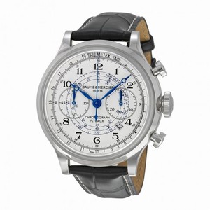 Baume and Mercier Capeland White Dial Chronograph Flyback Men's Watch 10006