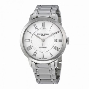 Baume and Mercier Classima  Automatic White Sunray Dial Stainless Steel Ladies Watch MOA10220