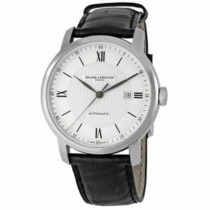 Baume and Mercier Classima Executives Silver Guilloche Men's Watch 08868
