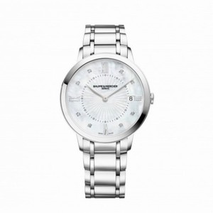 Baume and Mercier Classima Mother of Pearl Diamond Dial Stainless Steel M0A10225