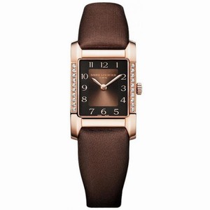 Baume and Mercier Hampton Brown Dial Diamond 18kt Rose Gold Brown Satin Ladies Watch 10093