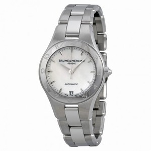 Baume and Mercier Linea Mother of Pearl Dial Steel Ladies Watch 10035