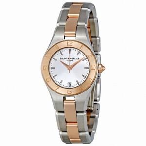 Baume and Mercier Linea Rose Gold and Stainless Steel Ladies Watch 10015