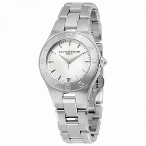 Baume and Mercier Linea Silver Dial Stainless Steel Ladies Watch 10070