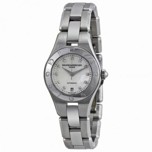 Baume and Mercier Mother of Pearl Diamond Dial Steel Ladies Watch 10113