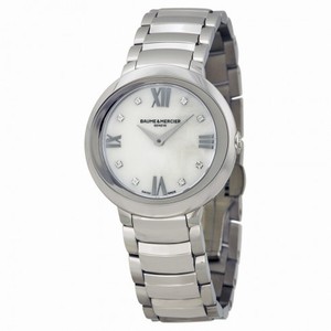 Baume and Mercier Promesse Mother of Pearl Stainless Steel Ladies Watch 10158