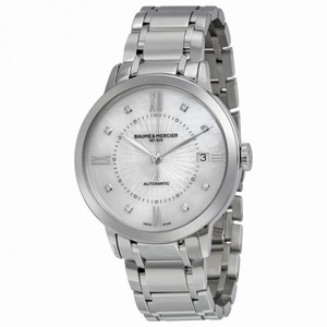 Baume Et Mercier Classima Automatic Mother of Pearl Dial Stainless Steel Ladies Watch 10221