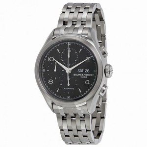 Baume et Mercier Clifton Chronograph Black Dial Stainless Steel Men's Watch MOA10212