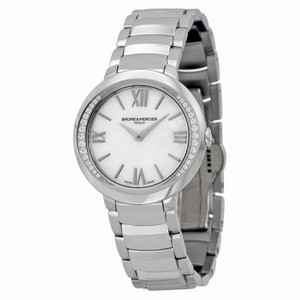 Baume Et Mercier Promesse Mother of Pearl Dial Stainless Steel Ladies Watch 10160