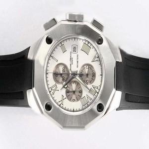Baume Mercier Riviera XXL 8594 Round Black Rubber Strap Watch