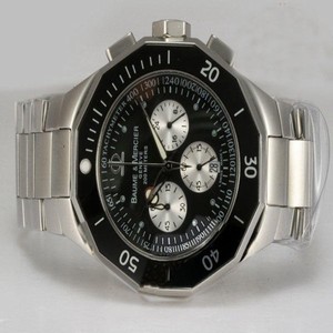 Baume Mercier Riviera XXL 8723 43mm Black Dial Silver Stainless Steel Strap Watch
