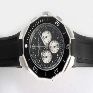Baume Mercier Riviera XXL 8723 Black Rubber Strap 43mm Black Dial Watch