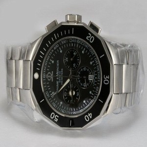 Baume Mercier Riviera XXL 8723 Round Silver Stainless Steel Strap Watch