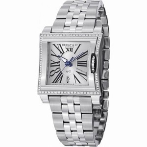 Bedat No 1 Silver Dial Diamond Bezel Stainless Steel Ladies Watch 118.021.101