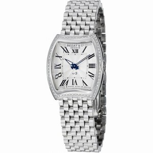 Bedat No 3 Silver Dial Stainless Steel Diamond Ladies Watch 316.021.100