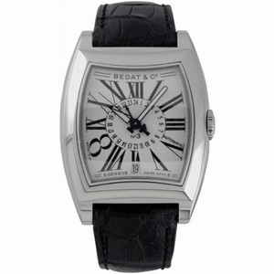 Bedat No. 3 Silver Dial Steel Black Leather Men's Watch 388.010.101