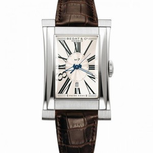 Bedat No. 7 White Dial Brown Alligator Leather Men's Watch 737.010.801