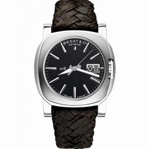 Bedat No. 8 Black Dial Brown Alligator Leather Automatic Men's Watch 888.018.310