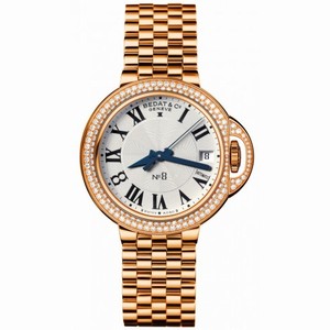 Bedat No.8 Silver Dial 18k Rose Gold Automatic Ladies Watch 828.444.600