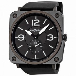 Bell and Ross Aviation Black Dial Ceramic Case Unisex Watch BRS-BL-MATCER