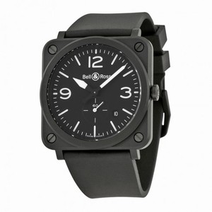 Bell and Ross Aviation Black Dial Matt Black Ceramic Men's Watch BLRBRS-BL-CEM