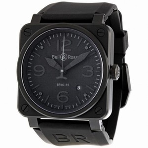 Bell and Ross Aviation Phantom All Black Dial Automatic 42MM Men's Watch BR-03-92-PHANTOM