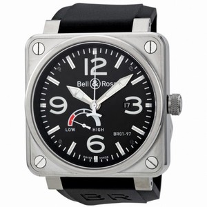 Bell and Ross Aviation Reserve De Marche Black Dial Men's Watch BR01-97-STEEL