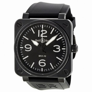 Bell and Ross BR 01 Instrument Automatic Black Dial Men's Watch BR0192-BL-CER-SRB