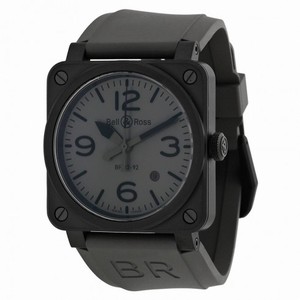 Bell and Ross Commando Grey Dial Grey Rubber Men's Watch R0392-COMMANDOCE
