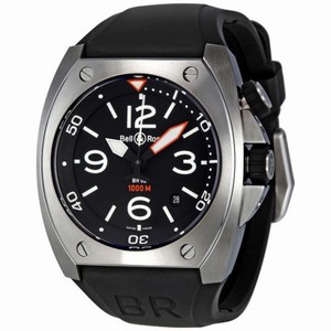 Bell and Ross Marine Black Dial Steel Case Men's Watch BR0292-STEEL