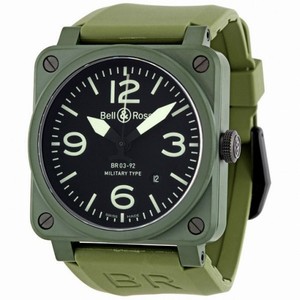 Bell and Ross Military Khaki Ceramic Men's Watch BR0392-CERAM-MIL