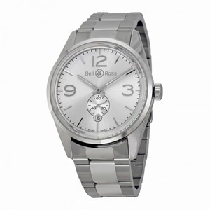 Bell and Ross Officer Automatic Silver Dial Stainless Steel Men's Watch BR123-WH-ST-SS
