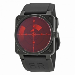 Bell and Ross Red Radar Black Rubber Automatic Men's Watch BR03-92-RED RADAR