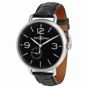 Bell and Ross Reserve De Marche Automatic Black Leather Men's Watch BRWW197BLST