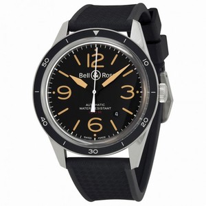 Bell and Ross Sport Heritage Black Dial Black Rubber Men's Watch BR123-HER-SRB